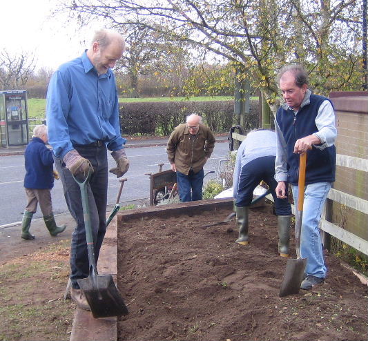 Gardening near Acton Bridge Station