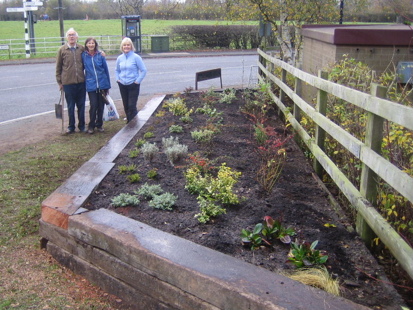 Gardening near Acton Bridge Station