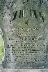 Gravestone of Joshua & Ann Starkey