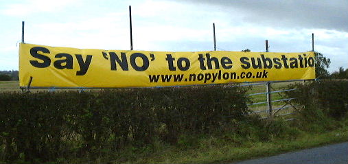 Banners at the site